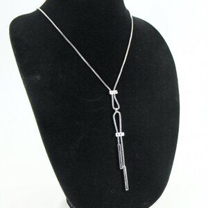 Simply Vera by Vera Wang Long Necklace Silver-tone Rhinestones